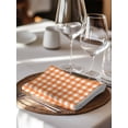 thumbnail image 6 of Orange Cloth Napkins Set of 4 Reusable Dinner Napkins, Country French Rustic Buffalo Plaid Modern Art Cocktail Napkin Washable Table Napkins for Wedding/Holiday Party/Baby Shower 20"x20", 6 of 7