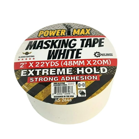 2 Inch x 22 Yards White Masking Tape : 1CT