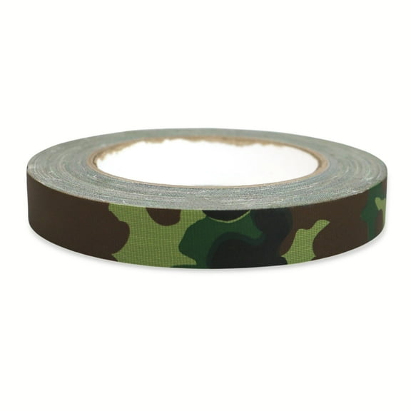 JVCC CAM-01 Premium Grade Camouflage Duct Tape [11.8 mils thick]: 1/2 in. x 75 ft. (Woodland Forest Green)