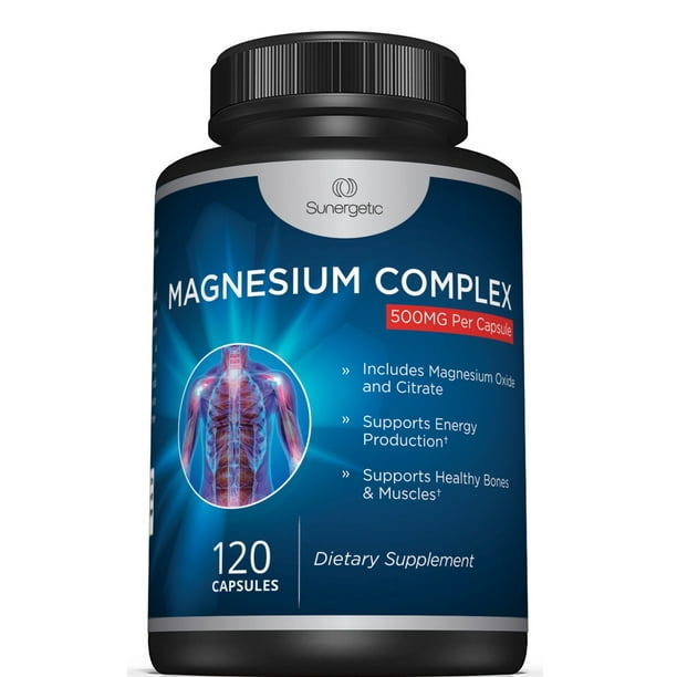 Premium Magnesium Citrate Capsules Powerful 500mg Magnesium Oxide