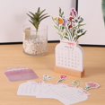 thumbnail image 4 of Ruifaya Calendario de escritorio con flores florecientes 2024, planificador mensual de Año Nuevo con forma de jarrón único, calendario con temática de flores, bonita decoración floral para escritori, 4 of 6
