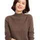 thumbnail image 3 of Jersey de cuello semialto para mujer Jersey grueso y cálido con parte inferior de color liso para mujer Modelos de otoño e invierno Jersey de mujer, 3 of 6
