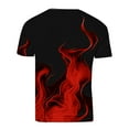 thumbnail image 5 of SSAAVKUY Muscle Tee Shirts for Mens Fake Abs T Shirt Funny 3D Flame Graphic Shirts Casual Summer Short Sleeve Tops Crewneck Tshirt Red 6, 5 of 5