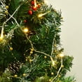 thumbnail image 3 of ZOELNIC 16.4FT Festive Lighted Berry Beaded Garland with 50LED String Lights for  Christmas Fireplace Mantel Indoor Outdoor Decoration, 3 of 4