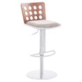 thumbnail image 2 of Armen Living Elton Faux Leather Stainless Steel Bar Stool in Brown, 2 of 4