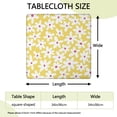 thumbnail image 2 of Yellow Daisy Flower Red Centers Pattern Square Fitted Tablecloth with Elastic Edge,Square Table Cover,Washable Elastic Table Cover for Home Kitchen Party Decor 34"x34", 2 of 6