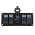 thumbnail image 3 of Panel de interruptor combinado 4 en 1, Cargador USB Dual, pantalla LED de voltaje, apto para UTV, ATV, camión, remolque, autobús, yate, barco Jadeshay  A, 3 of 8