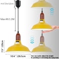 thumbnail image 4 of FSLiving Adjustable Height J Type Track Lighting Macaron Yellow Burly Wood Lamp Industrial Stytle with Smart 7W LED Bulbs by Remote, 2200K-6500K Track Mount Decorate for Dinning Table Top 4 Ft, 4 of 9