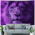 thumbnail image 4 of Patifu Lion Purple Smoke Tapestry Wall Hanging Unique Style Graphic Tapestries Home Wall Decor Art for Living Room Bedroom Apartment Farmhouse Dorm 40x60inch, 4 of 6
