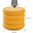 thumbnail image 4 of Tcbosik Storage Ottoman with Flip-Top Tray, Upholstered Foot Stool, Teddy Fabric Makeup Vanity Footrest for Bedroom, Hallway, Living Room, Space Saving, Yellow, 4 of 5
