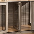 thumbnail image 4 of Large Furniture Style Dog Crate with Removable Panel Dark Walnut, 4 of 4