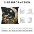 thumbnail image 5 of COMIO  Abstract Boho Gold Moon Stars Flowers Decorative Pillowcase Throw Pillow Cover, Modern Art Crescent Moon Sky for Sofa Bed Room Home Bohemia Decor, 5 of 5