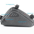 thumbnail image 5 of Bike Storage Bag, Bicycle Front Tube Frame Handlebar Saddle Triangle Basket Waterproof Pouch Pack Travel Bag Cycling Riding Accessories for Cell Phone/Wallet Road Mountain Cycling, Grey, 5 of 7