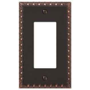 - Single 1-Gang Rocker Decora GFCI Egg & Dart Switch Plate Wall Plate Cover, Oil Rubbed Bronze