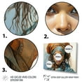 thumbnail image 3 of Designart "Somali Bantu Woman Portrait from Africa I" People Framed Wall Art Decor - Global Blue African Tribal Entryway Framed Wall Art, 3 of 6