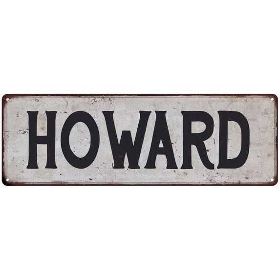 HOWARD Vintage Look Gift Rustic Chic Metal Sign 6x18 206180036386