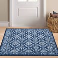 thumbnail image 2 of HOMERRY Vintage Washable Rugs 2' x 3' Area Rugs for Living Room Moroccan Floral Print Rug Indoor Non-Slip Floor Cover, Blue, 2 of 5