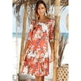 thumbnail image 2 of LASCANA Women's Floral Drop Waist Dress Strap, 2 of 5