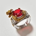 thumbnail image 4 of Guardurnaity Anillo De Dragón Tallado De Cobre Exquisito Estilo Americano Joyería De Plata De Ley Para Hombres Exquisito Trabajo Hecho A Mano Ropa, zapatos y accesorios Miscelánea doce, 4 of 6