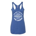 thumbnail image 2 of Wild Bobby, Uncle Man Myth Legend Funny Dad Uncle Papa Granpa Dad Gift, Father's Day, Women Tri-Blend Racerback Tank Top, Vintage Royal, Large, 2 of 4