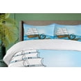 thumbnail image 4 of Ambesonne Ocean Duvet Cover Sets, Ship in Waves and Kraken, 2-Queen, Blue Brown, 4 of 7