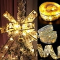 thumbnail image 3 of DYstyle LED Golden Ribbon Copper Wire String Lights Waterproof Battery Operated Fairy String Lights for Christmas Tree Xmas Party Decoration Weddings, 3 of 4