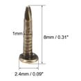 thumbnail image 2 of Uxcell 1x8mm Clavos Pequeños de Acero al Carbono con Recubrimiento de Cobre Bronce 300 Paquete, 2 of 5
