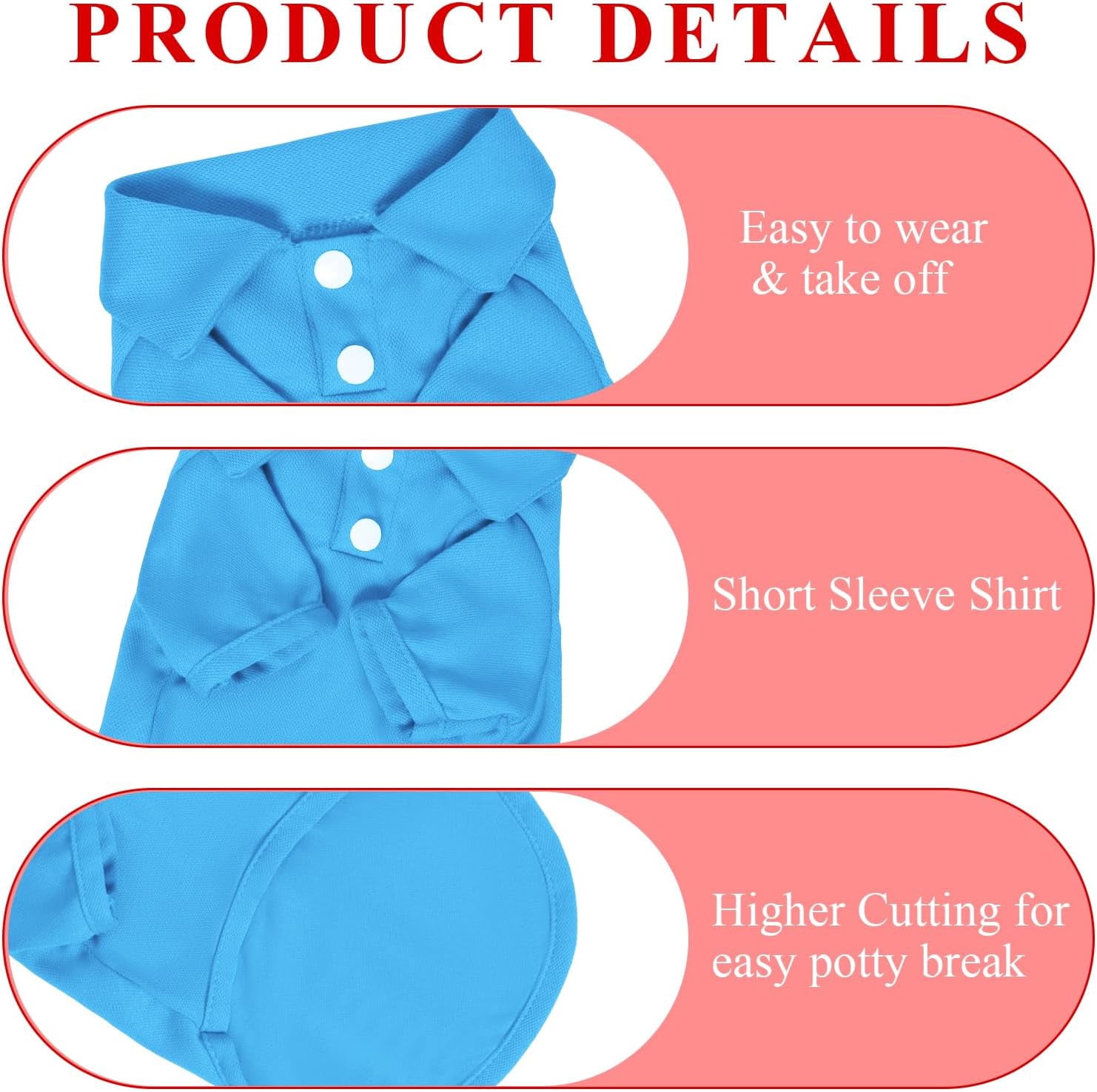 4 Pcs Animal Dog Clothes Dog Polo Tshirts Premium Cotton Puppy Breathable Costumes Doggy Clothes Puppy Shirts For Small Puppies
