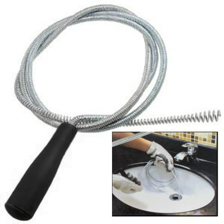 Drain Pipe Cleaning Tool Rod Easy-to-Use Sink & Drain Snake Clog Hair & Grime Remover - Ends Slow Drains without Chemicals - Lifetime (Best Way To Clean Sink Pipes)