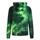thumbnail image 5 of Ceisia Lightning Nebula Print Hooded Top Men's Slim Fit Long Sleeve UV Protective Face Mask Shirt Green L Gifts, 5 of 5