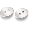 thumbnail image 1 of 20 botones ovalados de acero inoxidable 201 de 0,55 x 0,43 pulgadas para costura, diseño de vestuario y accesorios de bricolaje., 1 of 2