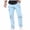 Sky Blue, variant on Elainilye Fashion Cargo Pants for Men Casual Multiple Pockets Straight Fit Fitness Pants Cargo Pants Trousers Gym Pants,Brown