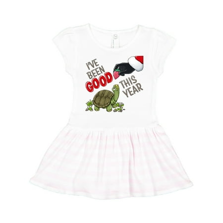 

Inktastic I ve Been Good This Year Cute Christmas Turtle Gift Toddler Girl Dress