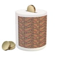 thumbnail image 2 of Jungle Piggy Bank, Tropical Foliage Palm Tree Leaves Hawaiian Paradise Natural Botanical Themed Pattern, Ceramic Coin Bank Money Box for Cash Saving, 3.6" X 3.2", Multicolor, by Ambesonne, 2 of 4