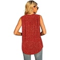 thumbnail image 4 of Camisetas sin mangas estampadas para mujer, cuello en V, ajuste holgado, longitud a la cadera, túnica, camisetas informales, blusa tipo 4 XL, 4 of 6