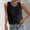 Black, variant on ECZHAW Summer Crochet Tank Tops for Women Casual Crewneck Solid Color Loose Knit Sleeveless Sweater Vest Top Fashion