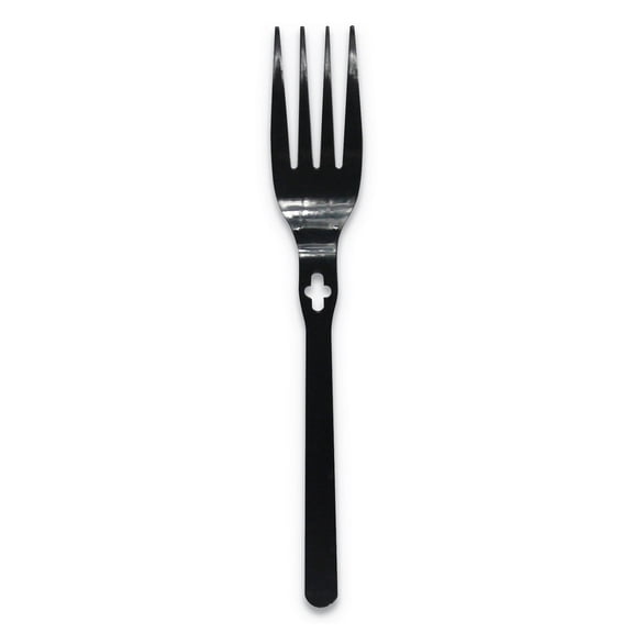 Fork WeGo Polystyrene Fork, Black, 1000/Carton