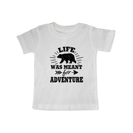 

Inktastic Bear Silhouette Life Was Meant for Adventure with Arrow Gift Baby Boy or Baby Girl T-Shirt