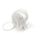 thumbnail image 3 of YOUI-GIFTS Women Round Ball Dazzling Crystal Evening Handbags Rhinestone Tassel Handle Purse Bags Wedding Shoulder Handbags, 3 of 6