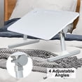 thumbnail image 2 of ASKMZ Black Writing Desk Laptop Lap Desk Portable Lap Desk with Foldable Legs, Slot Design, Stopper Bar, 2 of 9