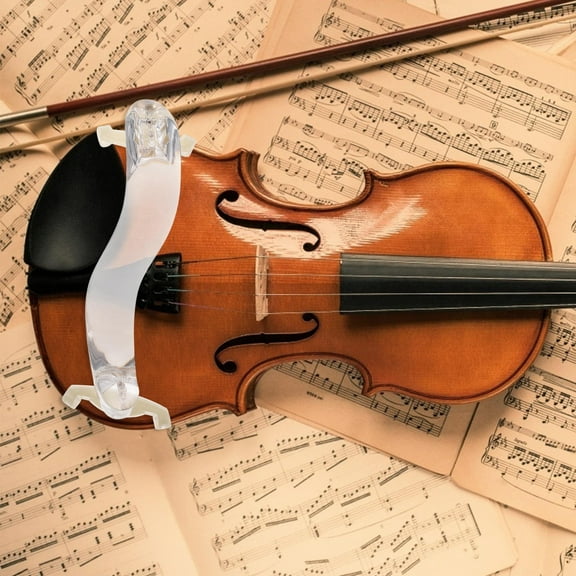 Raindrops Curved Simple Design Violin Shoulder Rest White 19.3X6.3X4.8Inches for String Instruments 1Pack
