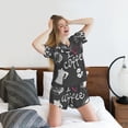 thumbnail image 5 of Sikiie I Love Coffee Womens Pajama Sets Short Sleeve Top With Pants Sleepwear 2 Piece Lounge Set4X-Large, 5 of 6