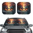 thumbnail image 2 of Windshield Sun Shade, Colorful Wave Dragon Head Foldable Car Sun Shade Windshield for Front, 2 Pieces, 2 of 7