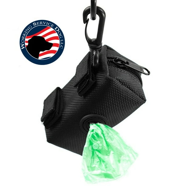 Clip On Poop Bag Holder With Velcro Leash Attachment