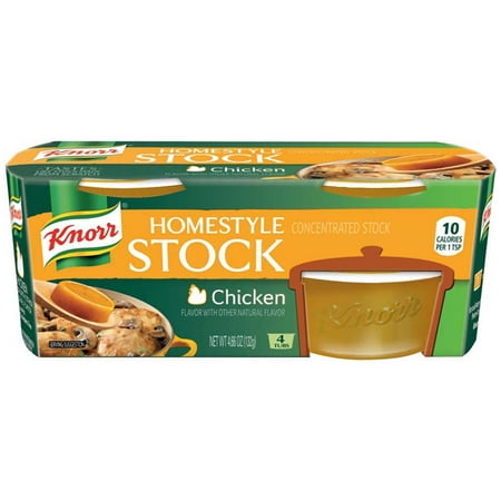 (8 Pack) Knorr Chicken Homestyle Stock, 4.66 oz (Best Supermarket Chicken Stock)