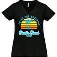 thumbnail image 3 of Inktastic Summer Enjoy the Sunshine Destin Beach Florida in Blue Women's Plus Size V-Neck T-Shirt, 3 of 5