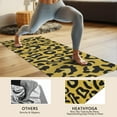 thumbnail image 4 of Yellow Leopard Pattern Hot Yoga Mat Towel Non Slip for Hot Yoga - Quick-Drying Yoga Mat Cover with 4 Corner Pockets with Travel Bag - Hot Yoga Towel Non Slip 74"x26", 4 of 6