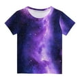 thumbnail image 2 of Frwgonr Boys Girls Graphic Tees Purple Graphic T Shirt Crew Neck Short Sleeve Tee Shirts Cute Tops 3-12 Years, 2 of 5