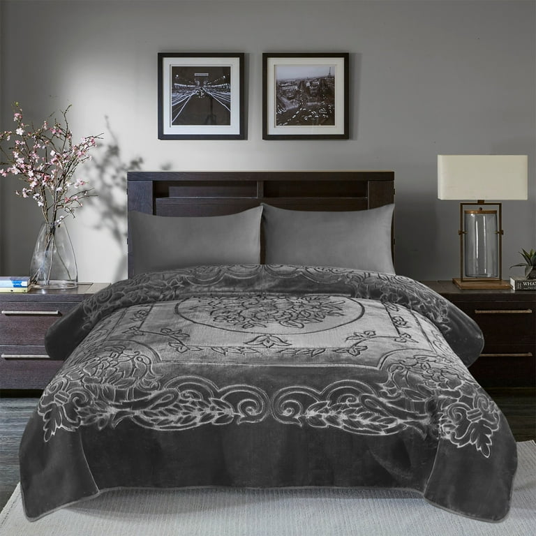 Heavy Thick Mink Blanket 9Lb for Winter 1 Ply Embossed Warm Bed