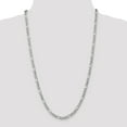 thumbnail image 2 of 14K White Gold 5.35mm Semi-Solid Figaro Chain 20 Inch, 2 of 6